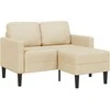 2-vietė sofa su L formos kreminiu 125 cm audiniu