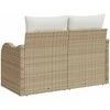 Sodo sofa su pagalve Smėlio 121 x 62 x 69cm poliratanas