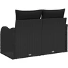 Sodo sofa su pagalve Juoda 121 x 62 x 69cm poliratanas