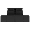 Sodo sofa su pagalve Juoda 184 x 62 x 69 cm poliratanas