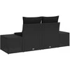 Sodo sofa su pagalve Juoda 184 x 62 x 69 cm poliratanas