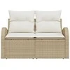 Sodo sofa su pagalve Smėlio 124 x 62 x 69cm poliratanas
