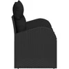 Sodo sofa su pagalve Juoda 124 x 62 x 69cm poliratanas