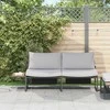 Sodo sofa Šviesiai pilka 200,5 x 70 x 85,5 cm Plienas
