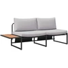 Sodo sofa Šviesiai pilka 200,5 x 70 x 85,5 cm Plienas