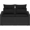Sodo sofa su pagalve 123 x 62 x 69 cm poliratanas