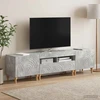 TV staliukas 3 dalių LED televizoriaus spintelė Betono pilka