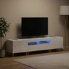 TV staliukas 3 dalių LED televizoriaus spintelė DELFT Itin blizgi balta