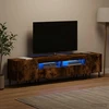TV staliukas 3 dalių LED televizoriaus spintelė Dūminio ąžuolo