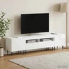 TV staliukas 3 dalių LED televizoriaus spintelė Itin blizgi balta