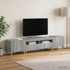 TV staliukas 3 dalių LED televizoriaus spintelė Pilka Sonoma