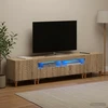 TV staliukas 3 dalių LED televizoriaus spintelė Sonoma ąžuolas