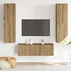 TV staliukas 3 dalių sieninis televizoriaus spintelės komplektas Artisan Oak