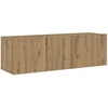 TV staliukas 3 dalių sieninis televizoriaus spintelės komplektas Artisan Oak