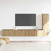 TV staliukas 3 dalių sieninis televizoriaus spintelės komplektas Artisan Oak