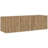 TV staliukas 3 dalių sieninis televizoriaus spintelės komplektas Artisan Oak