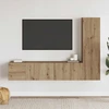 TV staliukas 3 dalių sieninis televizoriaus spintelės komplektas Artisan Oak