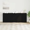 Kabalas 3 pcs Juodas ąžuolas 180 x 30 x 70 cm Apdirbta mediena