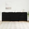 Kabalas su stalčių 3 pcs Juoda 70 x 41 x 75 cm Apdirbta mediena