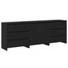 Kabalas su stalčių 3 pcs Juoda 70 x 41 x 75 cm Apdirbta mediena