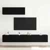 TV staliukas TV spintelių komplektas 3 pcs Juodas ąžuolas Apdirbta mediena