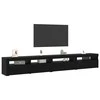 TV staliukas TV spintelių komplektas 3 pcs Juodas ąžuolas 270 x 35 x 40 cm
