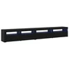 TV staliukas TV spintelių komplektas 3 pcs Juodas ąžuolas 270 x 35 x 40 cm