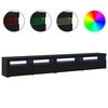 TV staliukas TV spintelių komplektas 3 pcs Juodas ąžuolas 270 x 35 x 40 cm