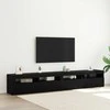 TV staliukas TV spintelių komplektas 3 pcs Juodas ąžuolas 240 x 35 x 40 cm