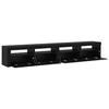 TV staliukas TV spintelių komplektas 3 pcs Juodas ąžuolas 240 x 35 x 40 cm