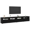 TV staliukas TV spintelių komplektas 3 pcs Juodas ąžuolas 240 x 35 x 40 cm