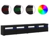TV staliukas TV spintelių komplektas 3 pcs Juodas ąžuolas 240 x 35 x 40 cm