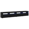 TV staliukas TV spintelių komplektas 3 pcs Juodas ąžuolas 240 x 35 x 40 cm