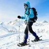 3 in 1 sniego batai su žygio lazdelėmis Sidabrinė ir juoda
