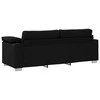 3-Vietis Sofa Juodas 220 cm audinys