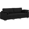 3-Vietis Sofa Juodas 220 cm audinys