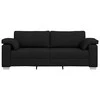 3-Vietis Sofa Juodas 220 cm audinys
