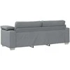 3-Vietis Sofa Šviesiai pilka 220 cm audinys