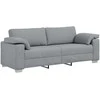 3-Vietis Sofa Šviesiai pilka 220 cm audinys