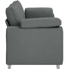 3-Vietis Sofa Tamsiai pilka 220 cm audinys