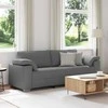 3-Vietis Sofa Tamsiai pilka 220 cm audinys