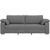 3-Vietis Sofa Tamsiai pilka 220 cm audinys