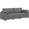 3-Vietis Sofa Tamsiai pilka 220 cm audinys