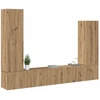 TV staliukas 4 dalių sieninis televizoriaus spintelės komplektas Artisan Oak