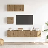 TV staliukas 4 dalių sieninis televizoriaus spintelės komplektas Artisan Oak