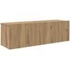 TV staliukas 4 dalių sieninis televizoriaus spintelės komplektas Artisan Oak