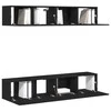 TV staliukas TV spintelių komplektas 4 pcs Juodas ąžuolas 80 x 30 x 30 cm