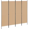 4-skydelis kambario skirstytuvas Smėlio 200 x 180 cm Audinys