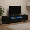 TV staliukas 3 dalių LED televizoriaus spintelė ARNHEM 3 vnt. Juoda