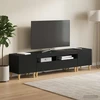 TV staliukas 3 dalių LED televizoriaus spintelė ARNHEM 3 vnt. Juoda